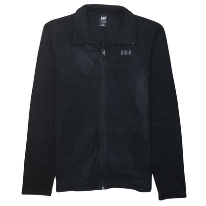 Helly Hansen Mens Black Fleece Full Zip Jacket Size L Regular Fit