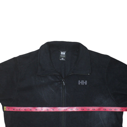 Helly Hansen Mens Black Fleece Full Zip Jacket Size L Regular Fit