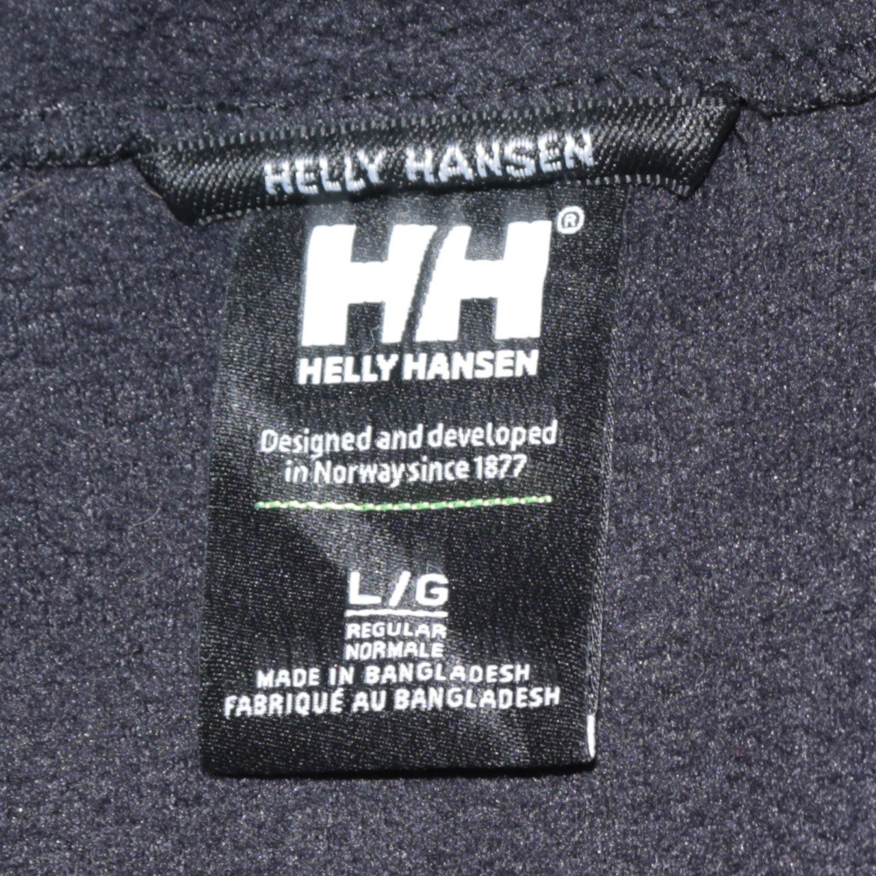 Helly Hansen Mens Black Fleece Full Zip Jacket Size L Regular Fit
