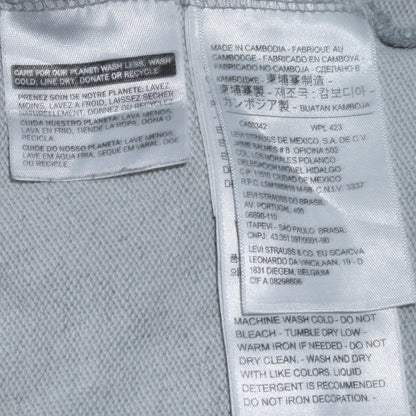 Levi's Mens Grey Hoodie L Pullover Graphic Logo Cotton Blend