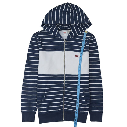 Levi's Men's Blue Striped Full Zip Hoodie Size M