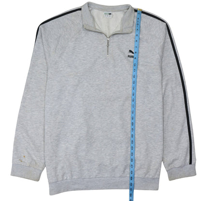 Puma Mens Grey 2XL 1/4 Zip Track Jacket Sports Activewear
