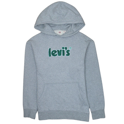 Levi's Men's Grey Relaxed Fit Pullover Hoodie XS Graphic Logo