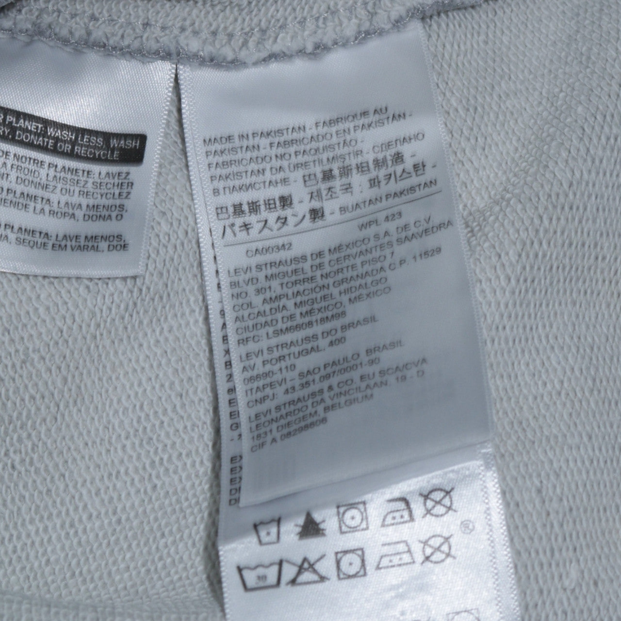Levi's Men's Grey Relaxed Fit Pullover Hoodie XS Graphic Logo