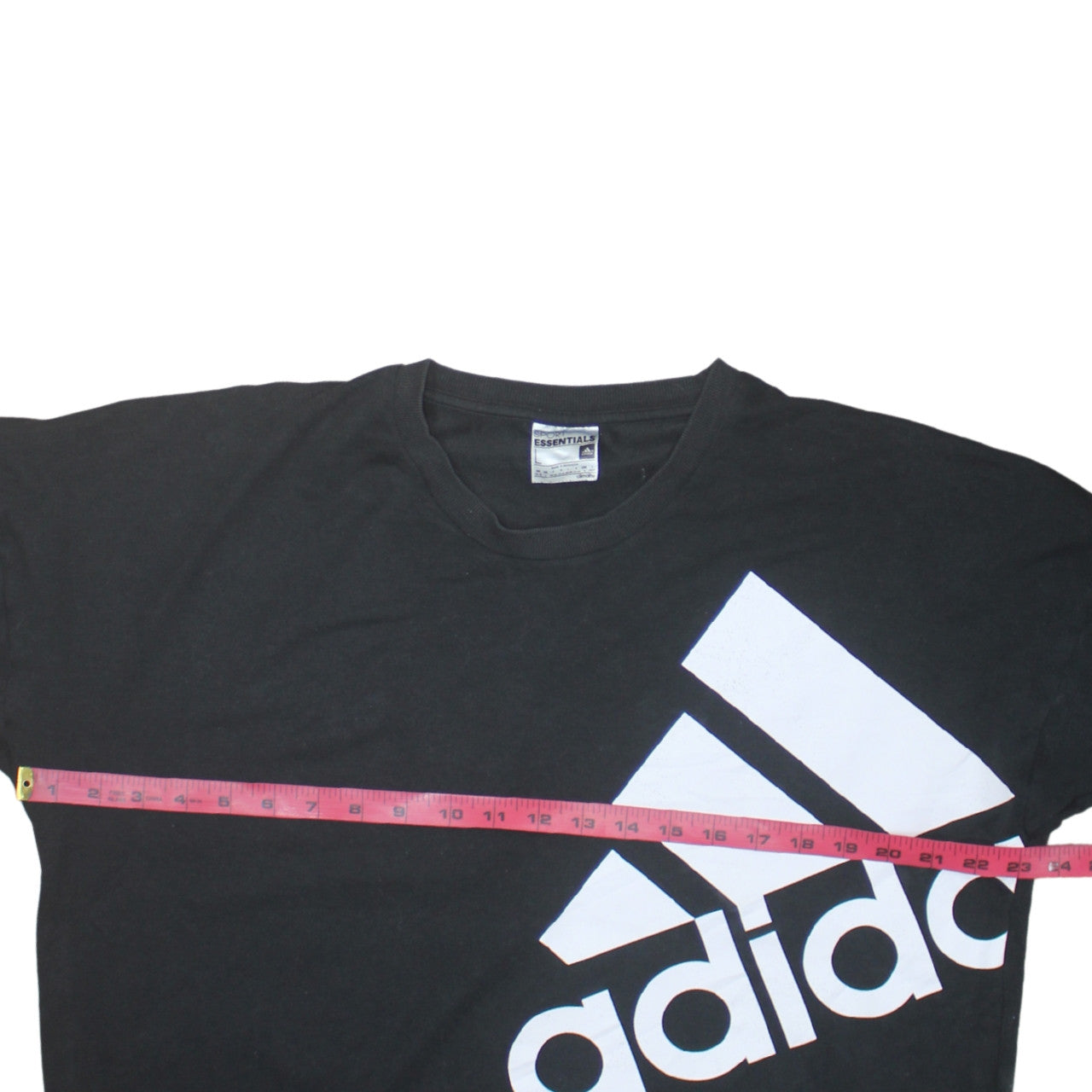Adidas Women Black Crew Neck Pullover Sweatshirt L Climalite Logo Print