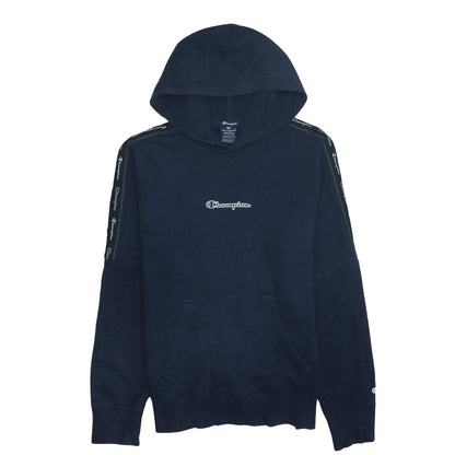 Additional front view of Champion Men's Blue Medium Pullover Hoodie Logo Sweatshirt