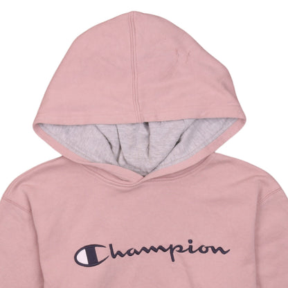 Champion Girls Pink XL Pullover Hoodie with Logo Design