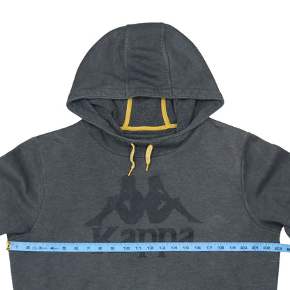 Kappa Men's Grey Pullover Hoodie Large Logo Sportswear