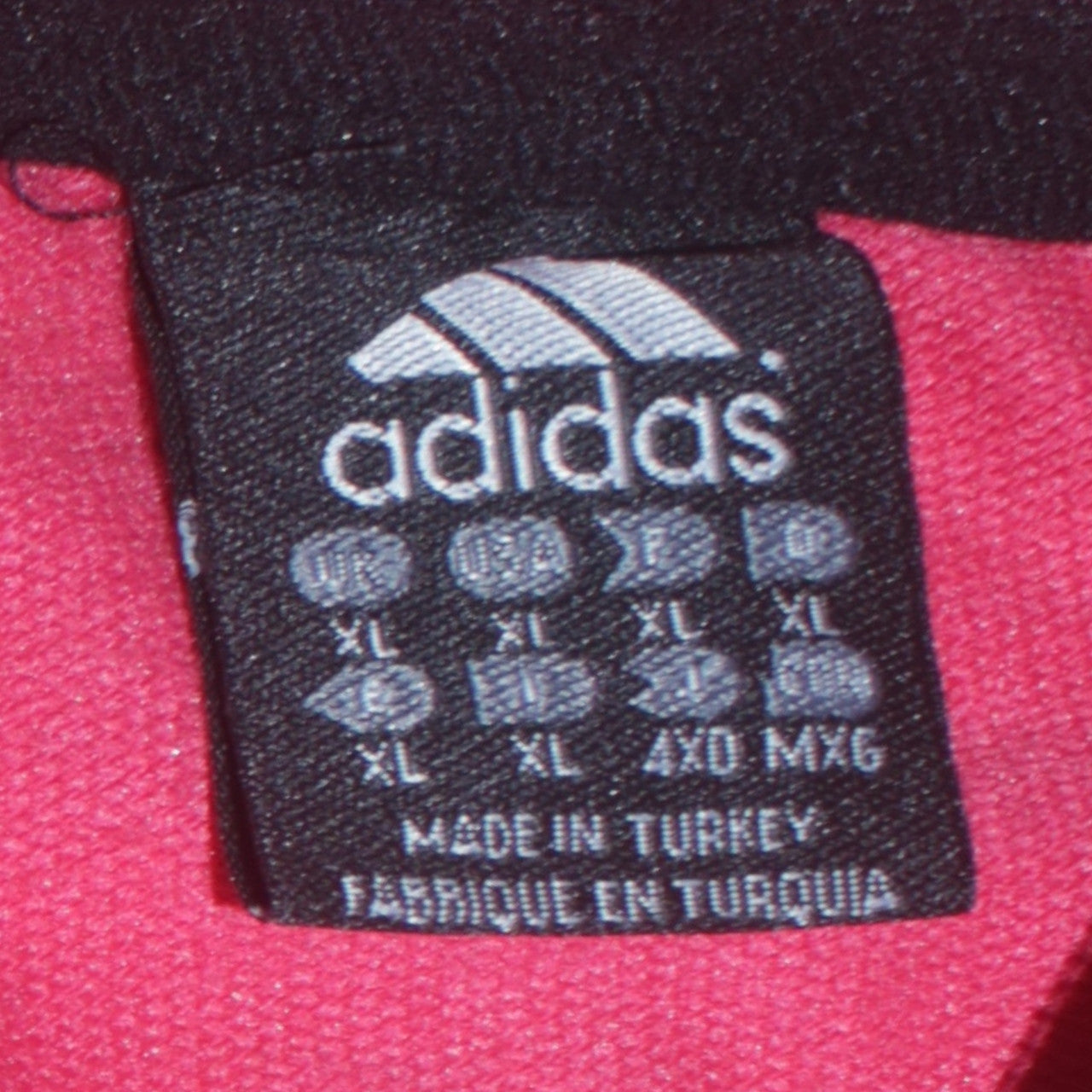 adidas Girls Pink XL Track Jacket Full Zip Cotton Blend Sports Top