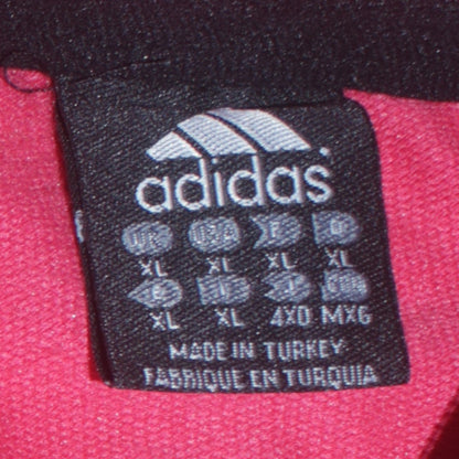 adidas Girls Pink XL Track Jacket Full Zip Cotton Blend Sports Top