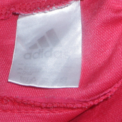 adidas Girls Pink XL Track Jacket Full Zip Cotton Blend Sports Top