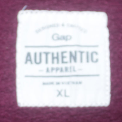 GAP Women’s Burgundy Hooded Pullover Sweatshirt XL Cotton Blend