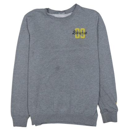 Puma Mens Grey BVB 09 Borussia Sweatshirt Size M Crew Neck Pullover