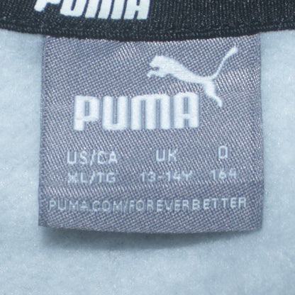 Puma Boys Grey Pullover Sweatshirt 13-14 Years Crew Neck Logo Cotton Blend