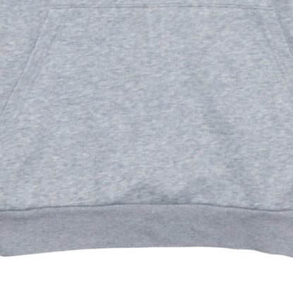 Adidas Boys Grey Blue Hoodie L 13-14 Years Pullover Fleece Logo Sweatshirt