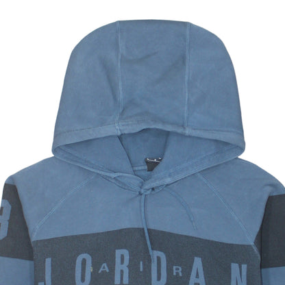 Jordan Men's Blue Pullover Hoodie L Graphic Sports Fleece Sweatshirt