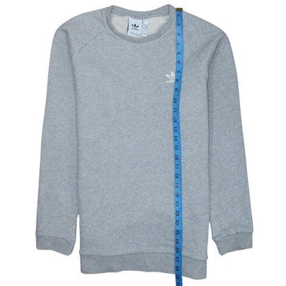 Adidas Men's Grey Crew Neck Pullover Sweatshirt M Regular Fit
