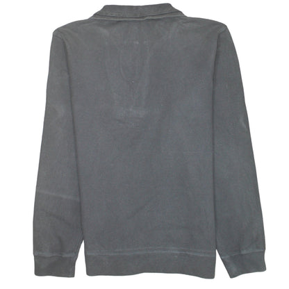 Lacoste Men's Grey 1/4 Zip High Neck Cotton Sweatshirt Size M