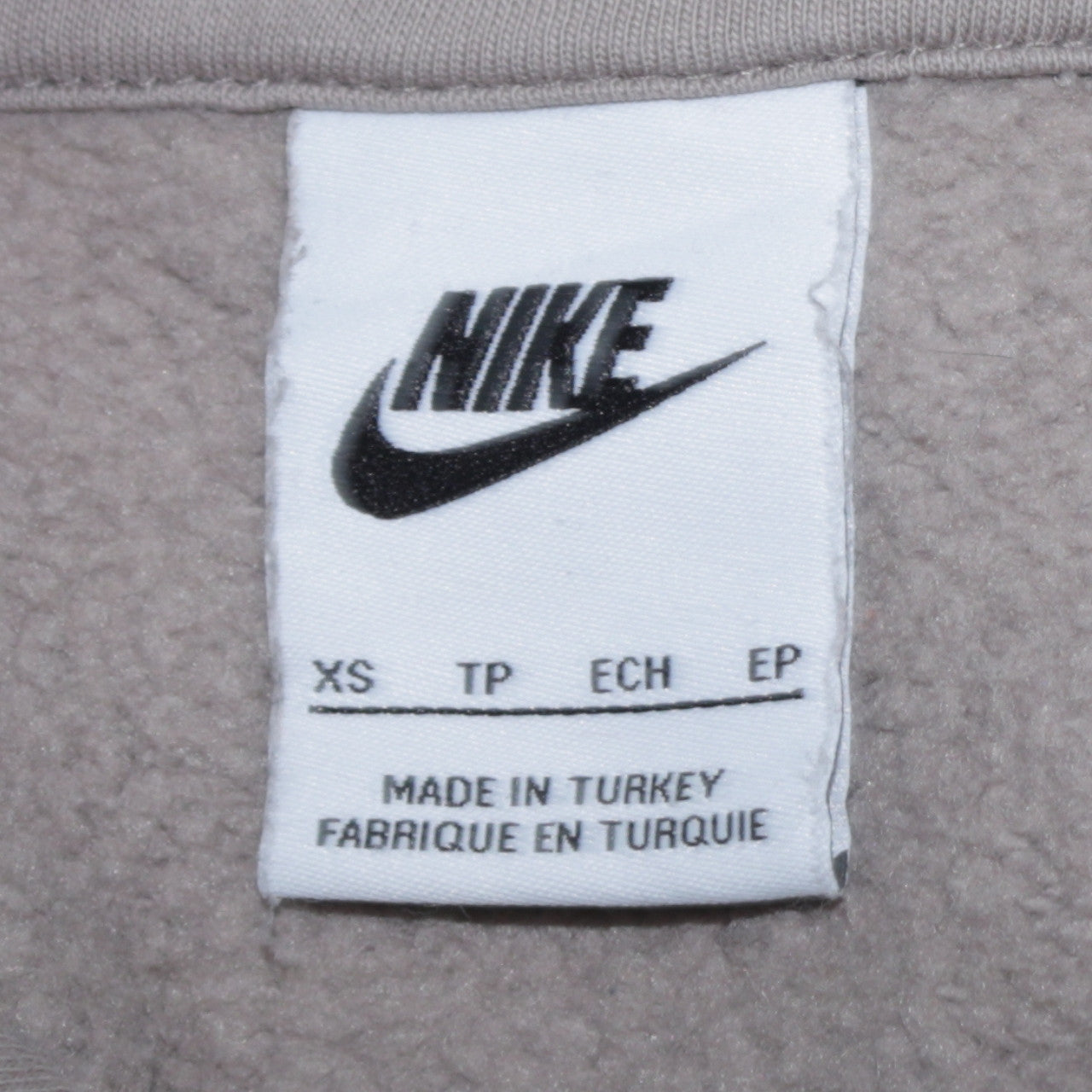 Nike Men's Grey Pullover Hoodie XS Logo Fleece Sweatshirt