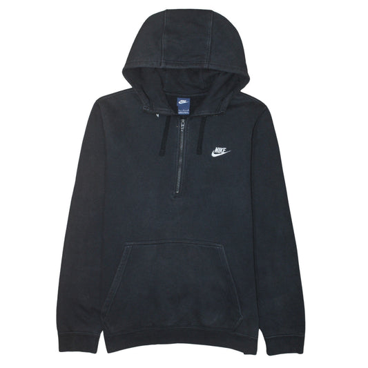 Nike Men’s Black 1/2 Zip Pullover Hoodie Size L Regular Fit
