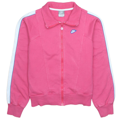 Nike Girls Pink Track Jacket XL 13-15 Years Full Zip Sportswear Top