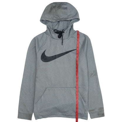 Nike Men's Grey Dri-Fit Pullover Hoodie S Sports Logo