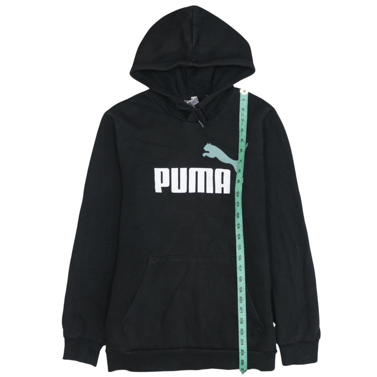Puma Women's Black Small Pullover Hoodie with Logo Print