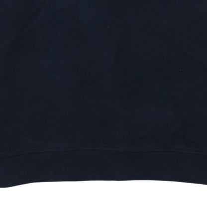 Napapijri Men's Blue Logo Crew Neck Pullover Sweatshirt L