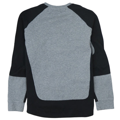 Puma Mens Grey Black Long Sleeve Crew Neck Sports Sweatshirt L