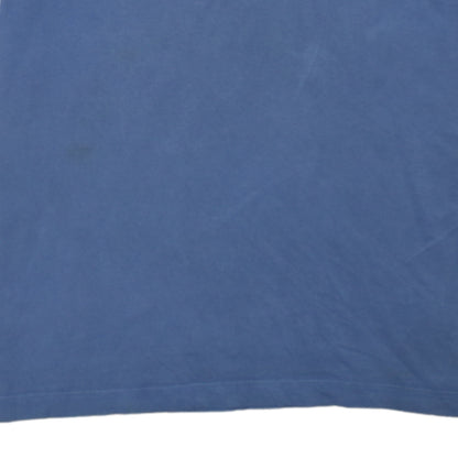 Adidas Men's Blue Graphic Print Crew Neck Cotton T-Shirt Size M