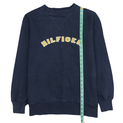Tommy Hilfiger Men's Blue Small Pullover Sweatshirt Embroidered Logo