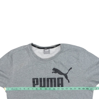 Puma Men's Grey Crew Neck Pullover Sweatshirt Size M Sportswear