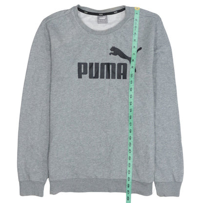 Puma Men's Grey Crew Neck Pullover Sweatshirt Size M Sportswear