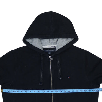 Tommy Hilfiger Men's Black Full Zip Hoodie Size L Regular Fit