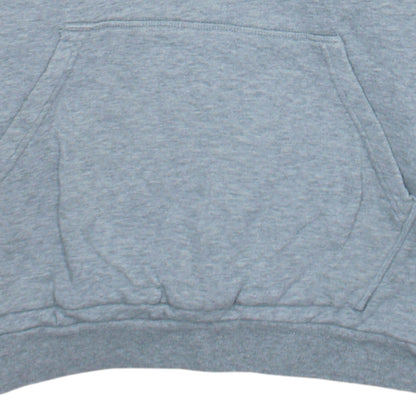 Adidas Men Grey Pullover Hoodie L Logo Fleece Sportswear