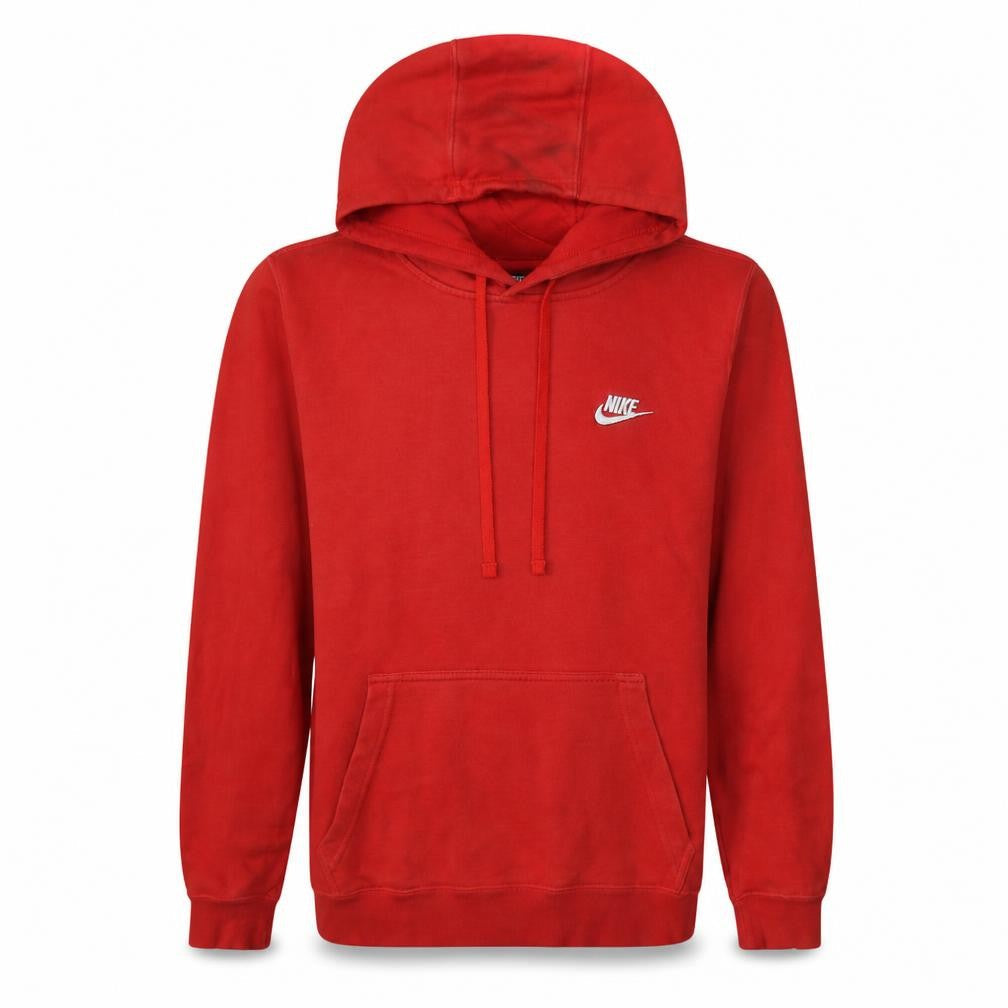 Nike Men’s Red Pullover Hoodie Small Regular Fit Fleece Sportswear