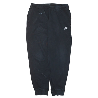 Nike Men's Black Fleece Joggers L Regular Fit Elastic Waist