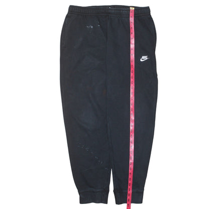 Nike Men's Black Fleece Joggers L Regular Fit Elastic Waist