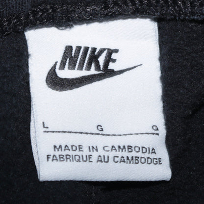 Nike Men's Black Fleece Joggers L Regular Fit Elastic Waist