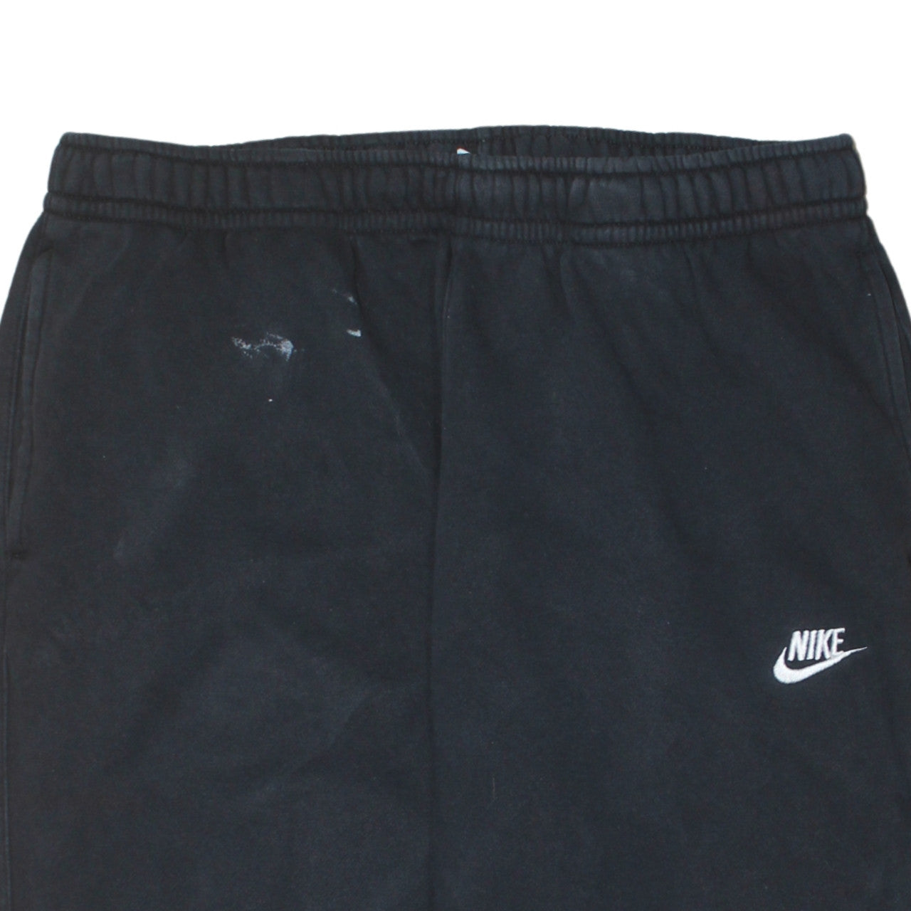 Nike Men's Black Fleece Joggers L Regular Fit Elastic Waist