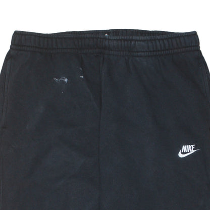 Nike Men's Black Fleece Joggers L Regular Fit Elastic Waist