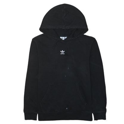Adidas Womens Black Hoodie Size 10 Pullover Casual Cotton Sweatshirt