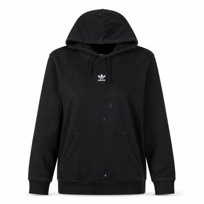 Adidas Womens Black Hoodie Size 10 Pullover Casual Cotton Sweatshirt