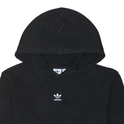 Adidas Womens Black Hoodie Size 10 Pullover Casual Cotton Sweatshirt