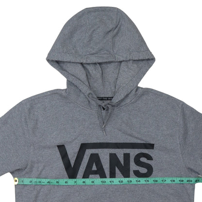 Vans Mens Grey Pullover Hoodie Medium Logo Skate Sweatshirt