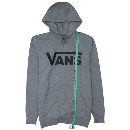 Vans Mens Grey Pullover Hoodie Medium Logo Skate Sweatshirt