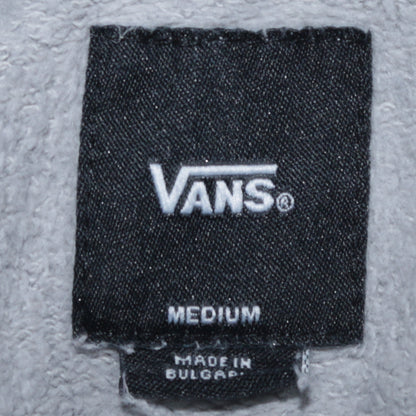 Vans Mens Grey Pullover Hoodie Medium Logo Skate Sweatshirt