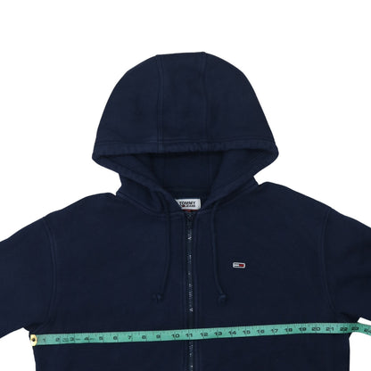 Tommy Jeans Men's Blue Full Zip Hoodie Size L Classic Logo