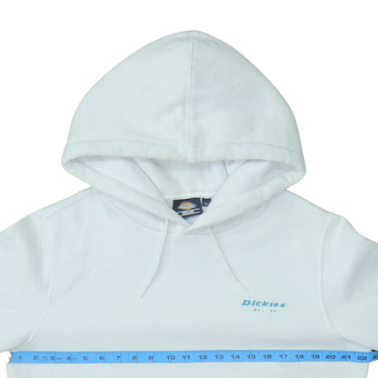 Dickies Men’s White Pullover Hoodie Medium Logo Graphic Fleece