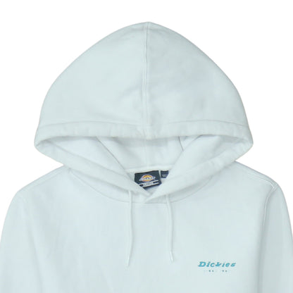 Dickies Men’s White Pullover Hoodie Medium Logo Graphic Fleece